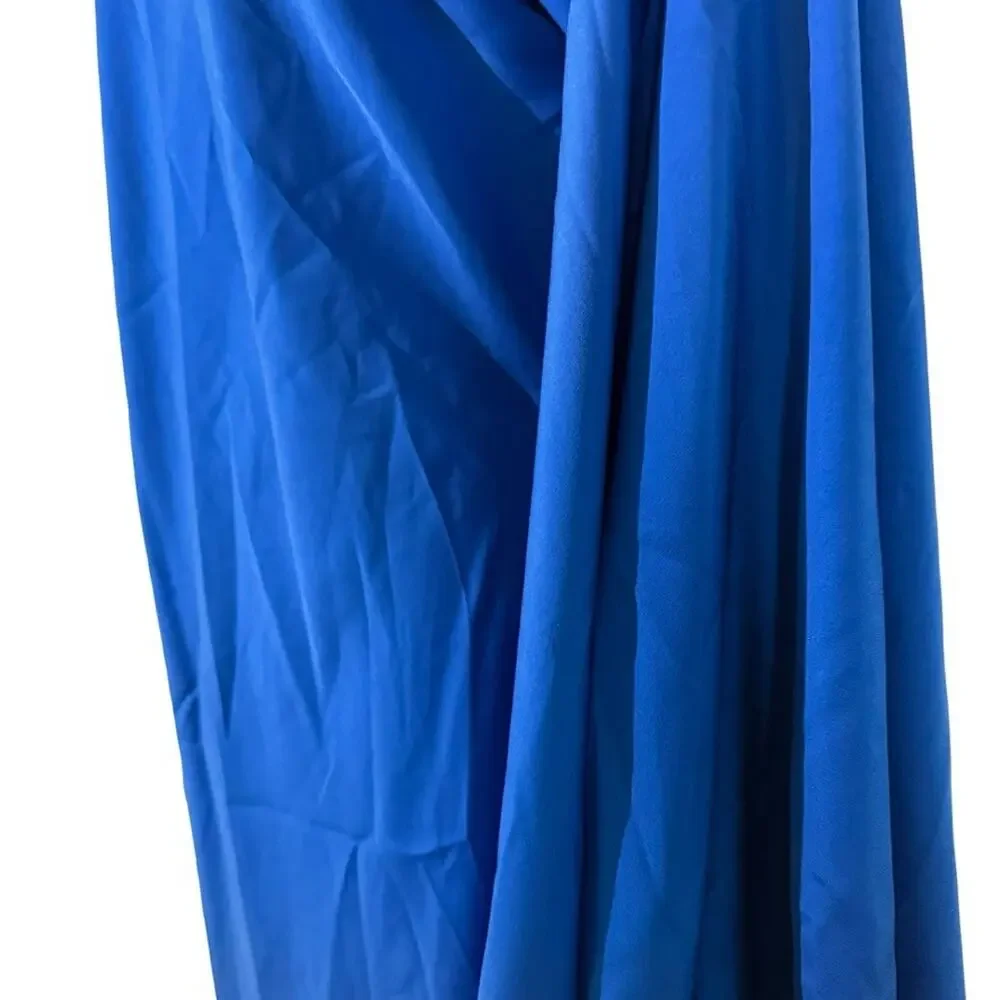 Asos Low Strappy Back Long Flare Sleeve Mini Blue Party cocktail Evening Dress 8